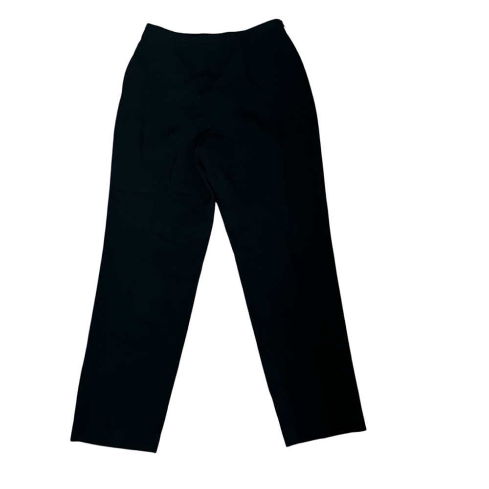 Ann Taylor Size 10 Black Pants Flat Front No Pockets Side Zip